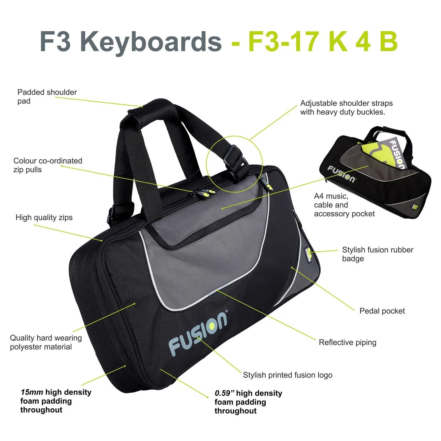 Fusion Bags Keyboard 04 housse clavier 49-61 touches
