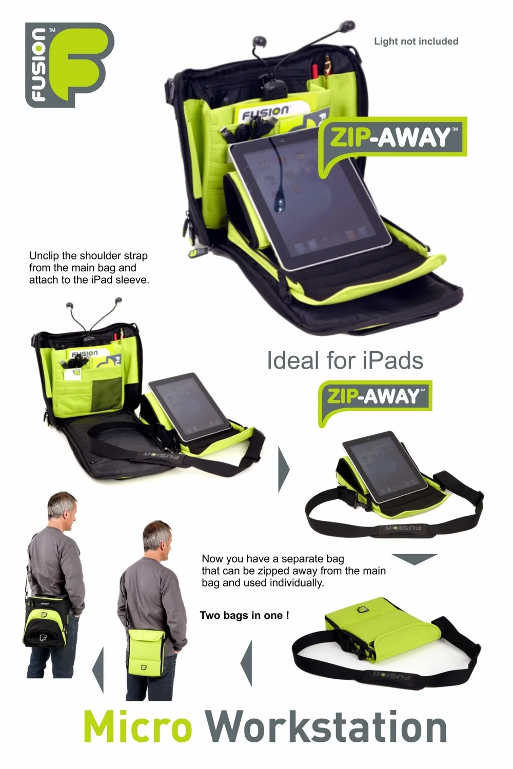 Fusion Bags Micro Workstation 10" sac tablette ordinateur