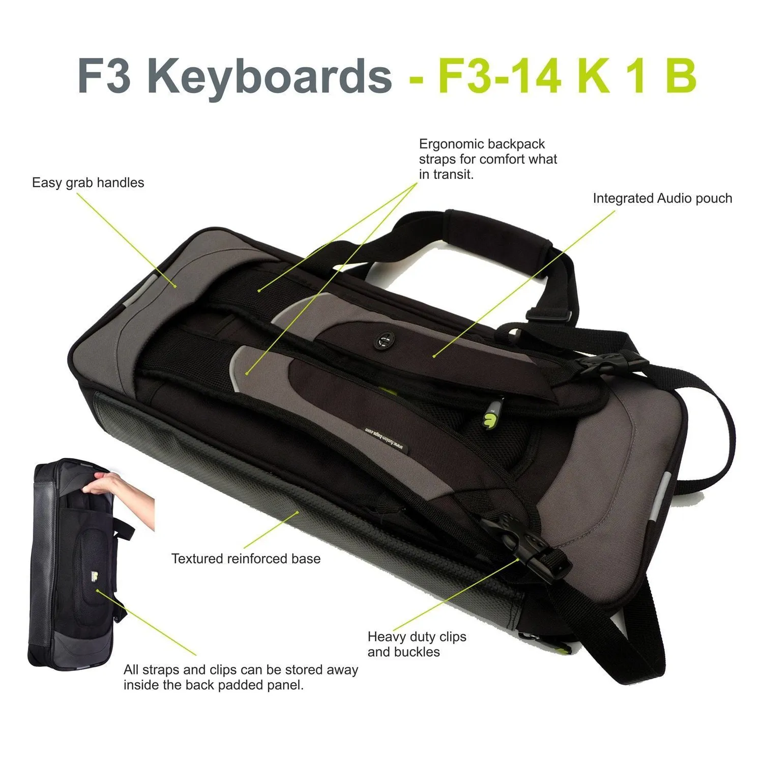 Fusion Bags Keyboard 01 (25-49 keys) gig bag clavier 15 mm