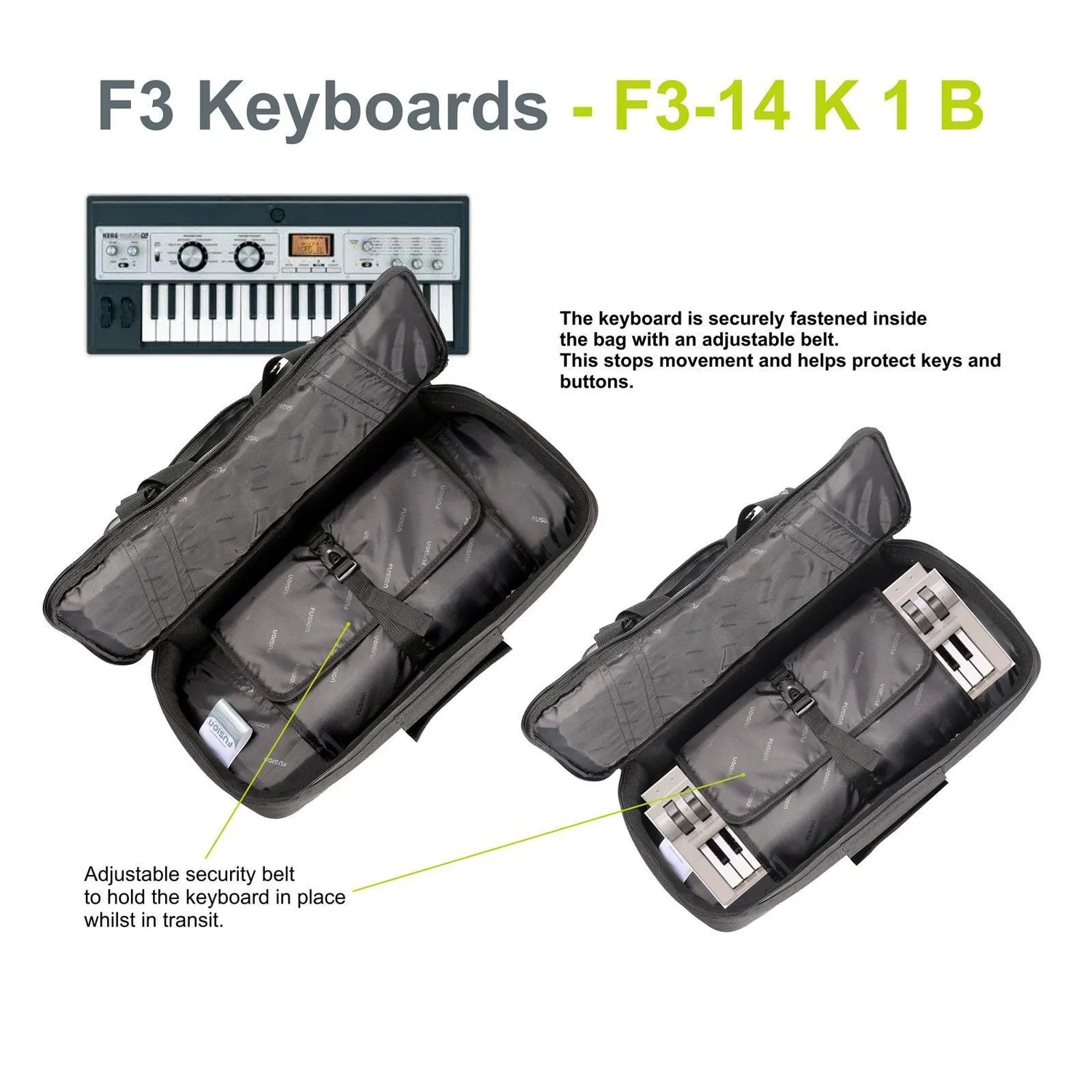 Fusion Bags Keyboard 01 (25-49 keys) gig bag clavier 15 mm