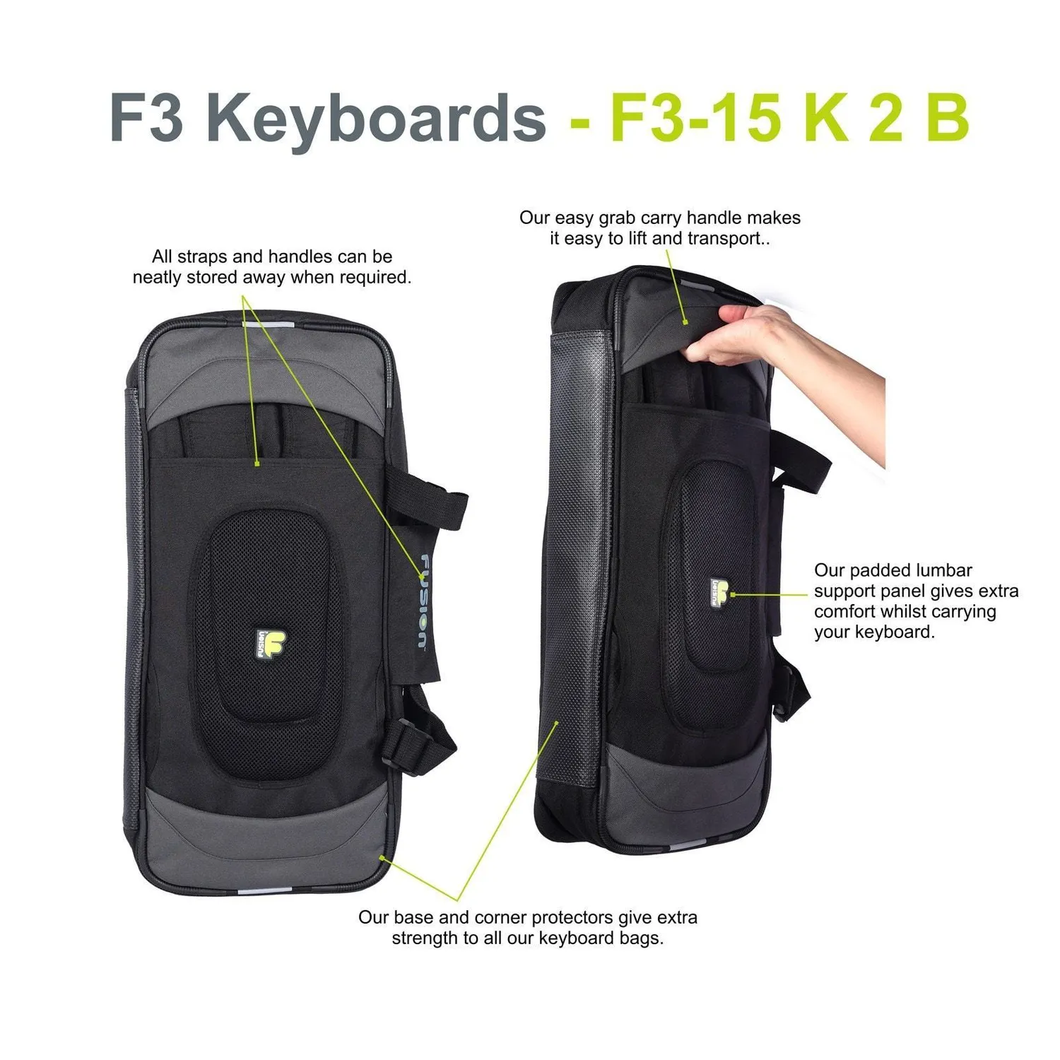 Fusion Bags Keyboard 02 (25-49 keys) gig bag clavier 15 mm