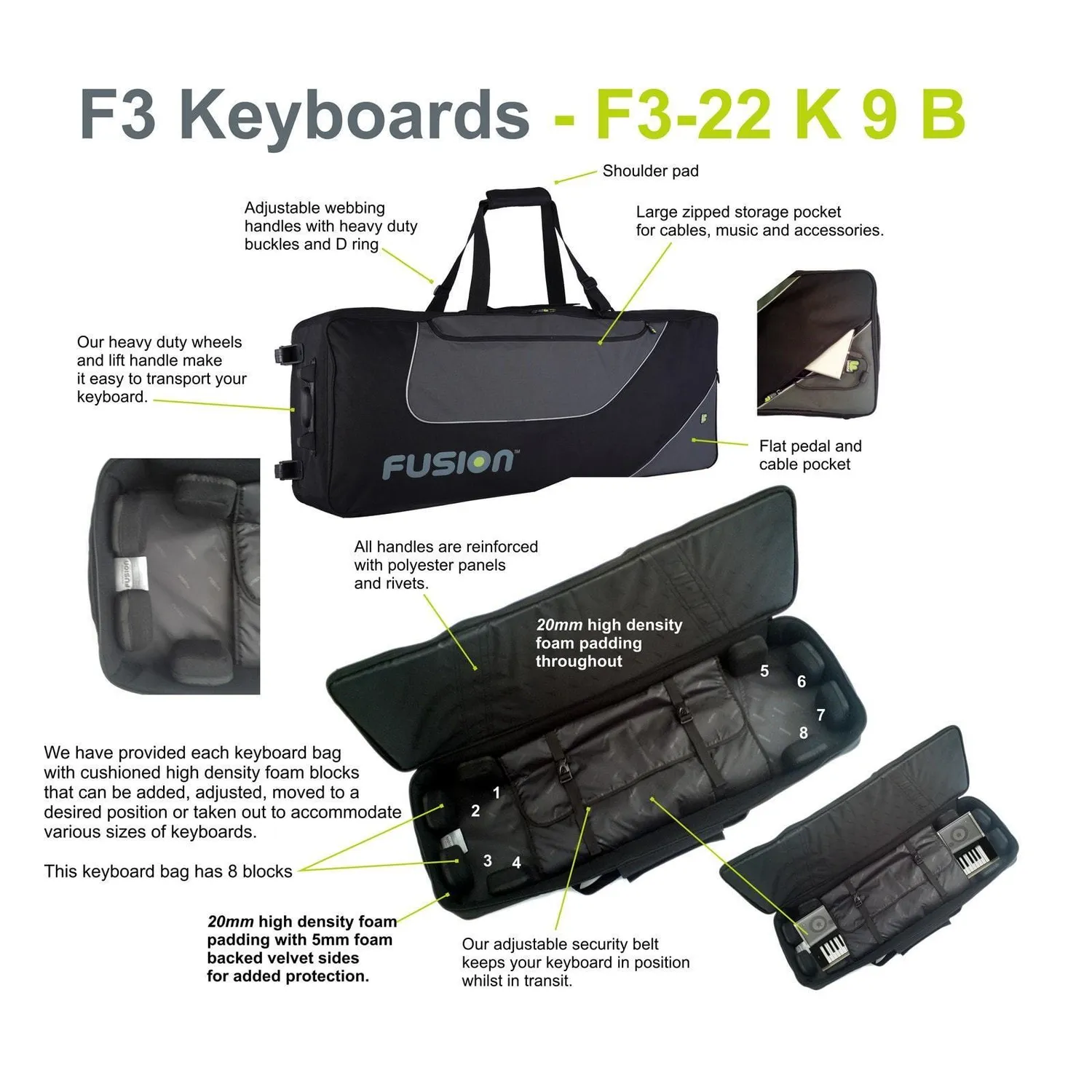 Fusion Bags Keyboard 09 housse clavier 49-61 touches