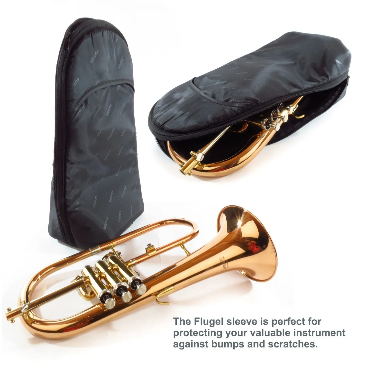 Fusion Bags Flugelhorn Sleeve housse de bugle noire rembourrée