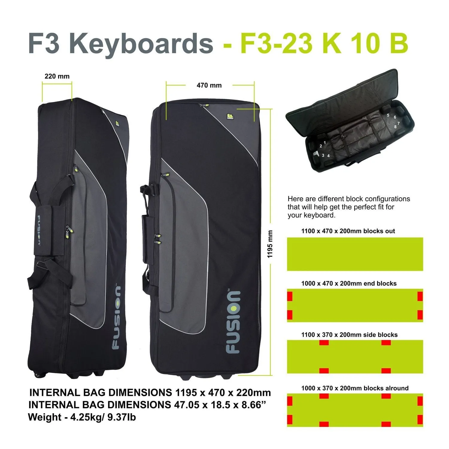 Fusion Bags Keyboard 10 housse clavier 61-76 touches