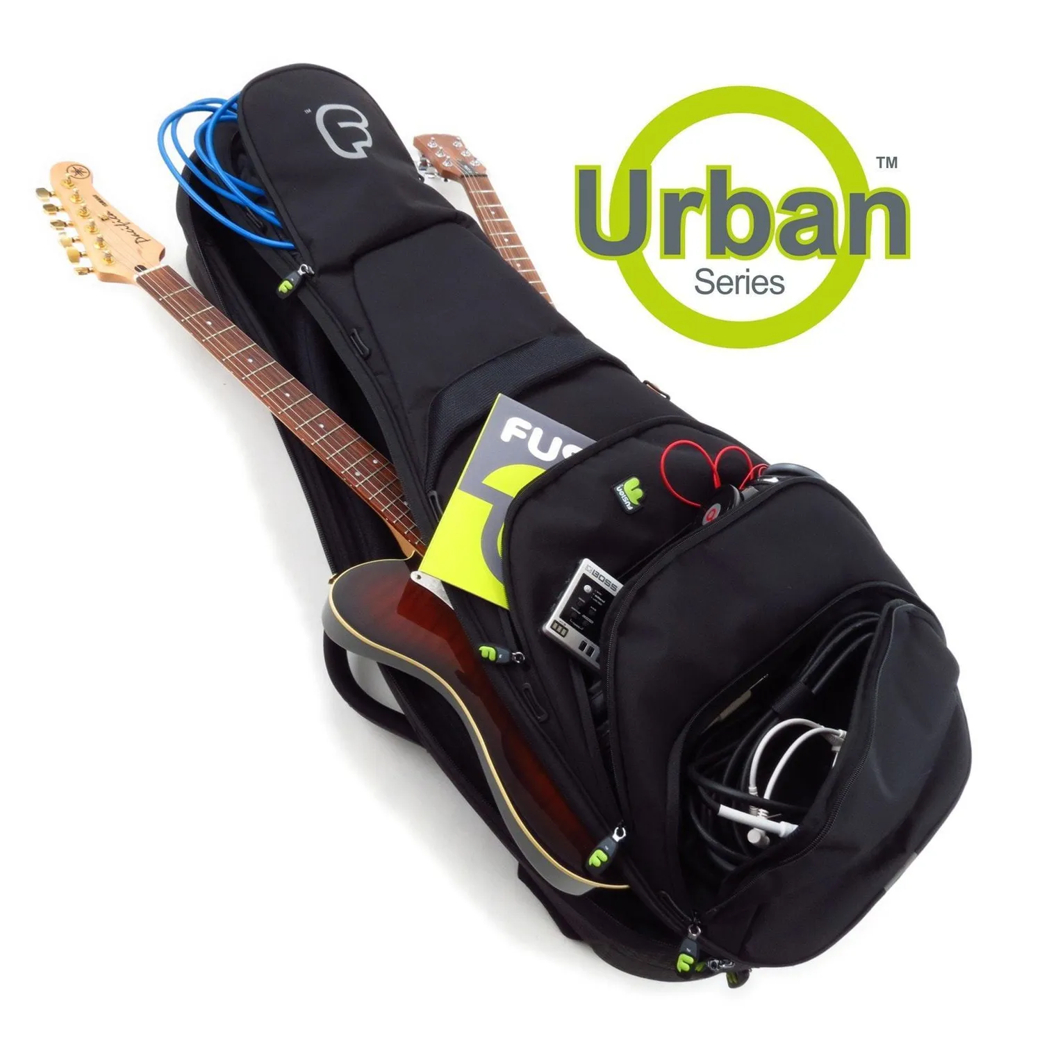 Fusion Bags Urban Double Electric Guitar housse double guitare électrique noire