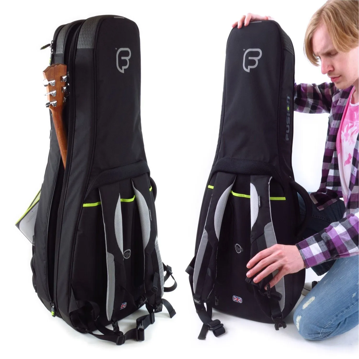 Fusion Bags Urban Double Electric Guitar housse double guitare électrique noire