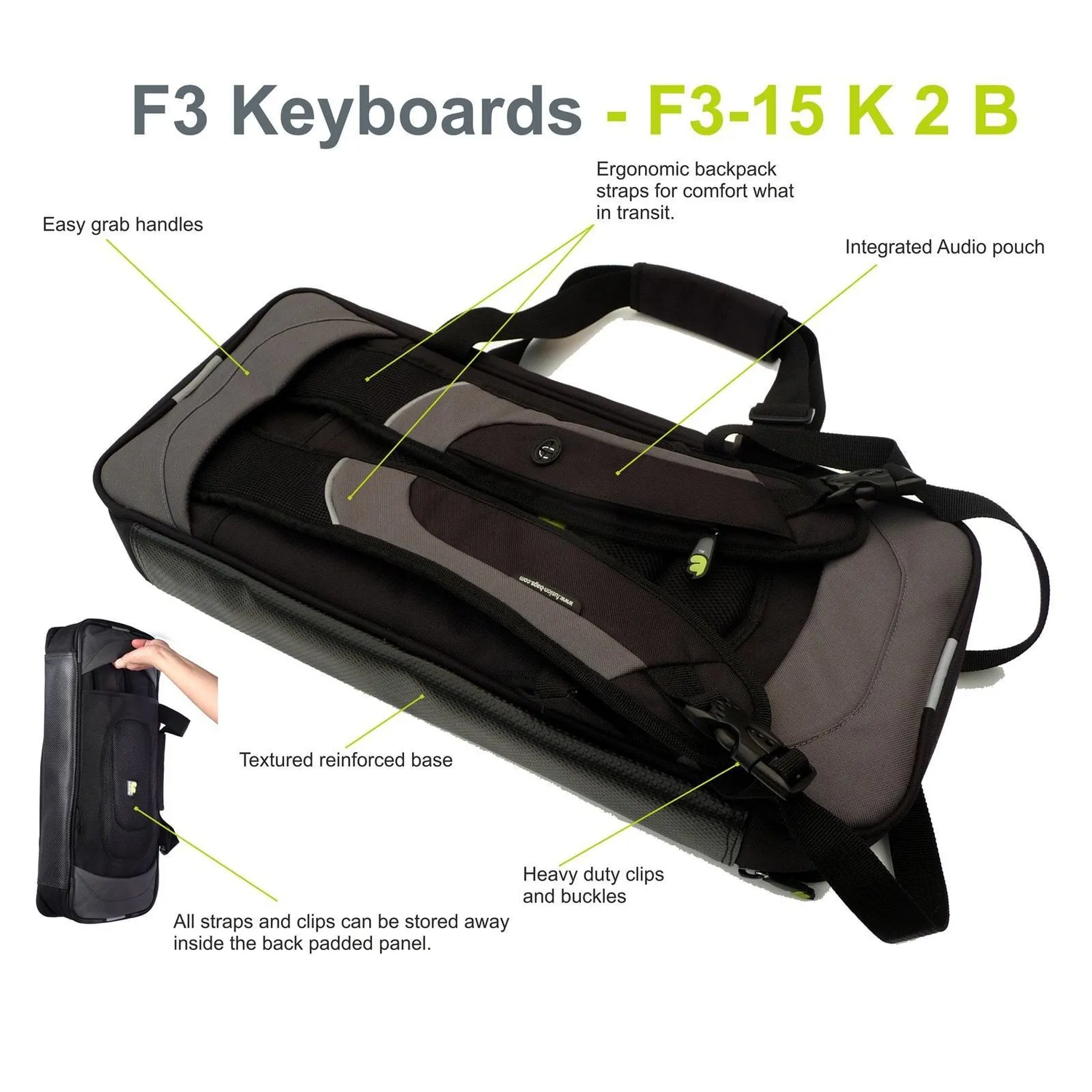 Fusion Bags Keyboard 02 (25-49 keys) gig bag clavier 15 mm