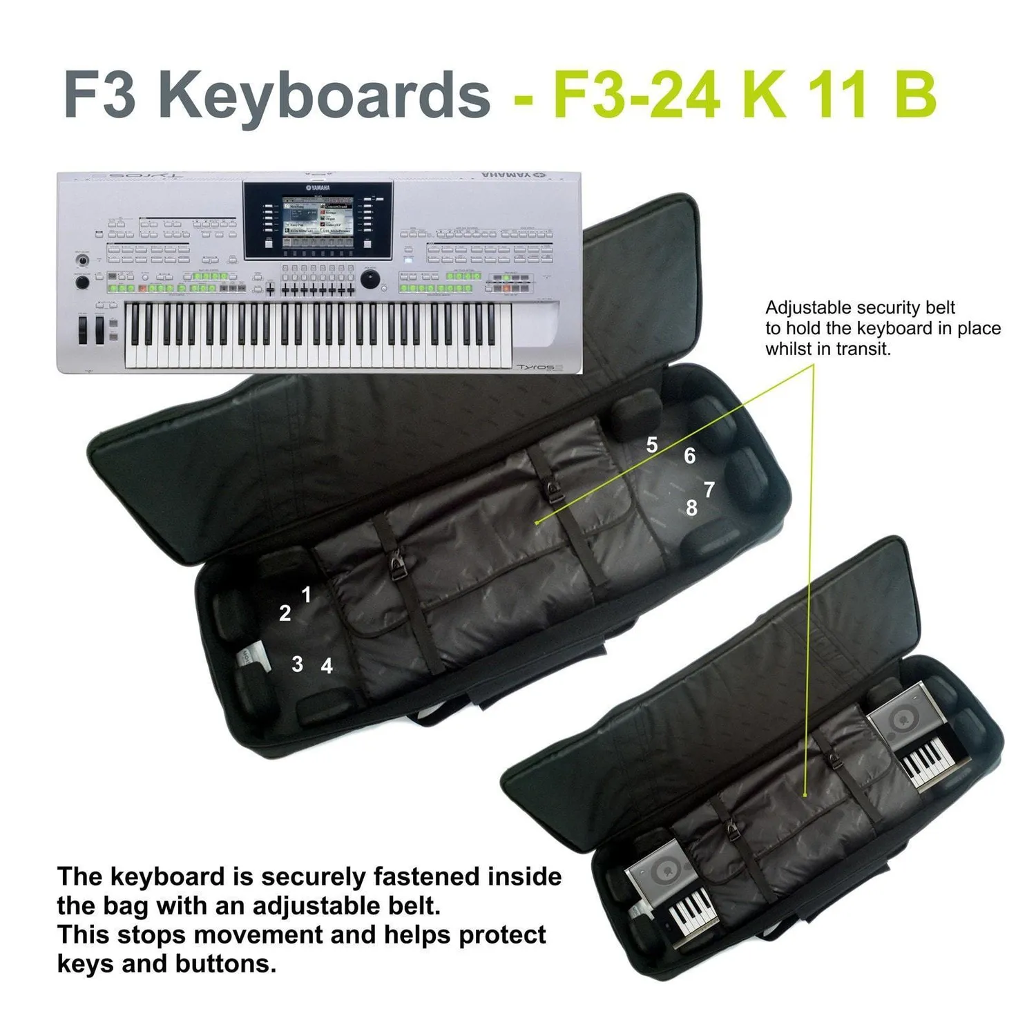 Fusion Bags Keyboard 11 housse clavier 61-76 touches à roulettes