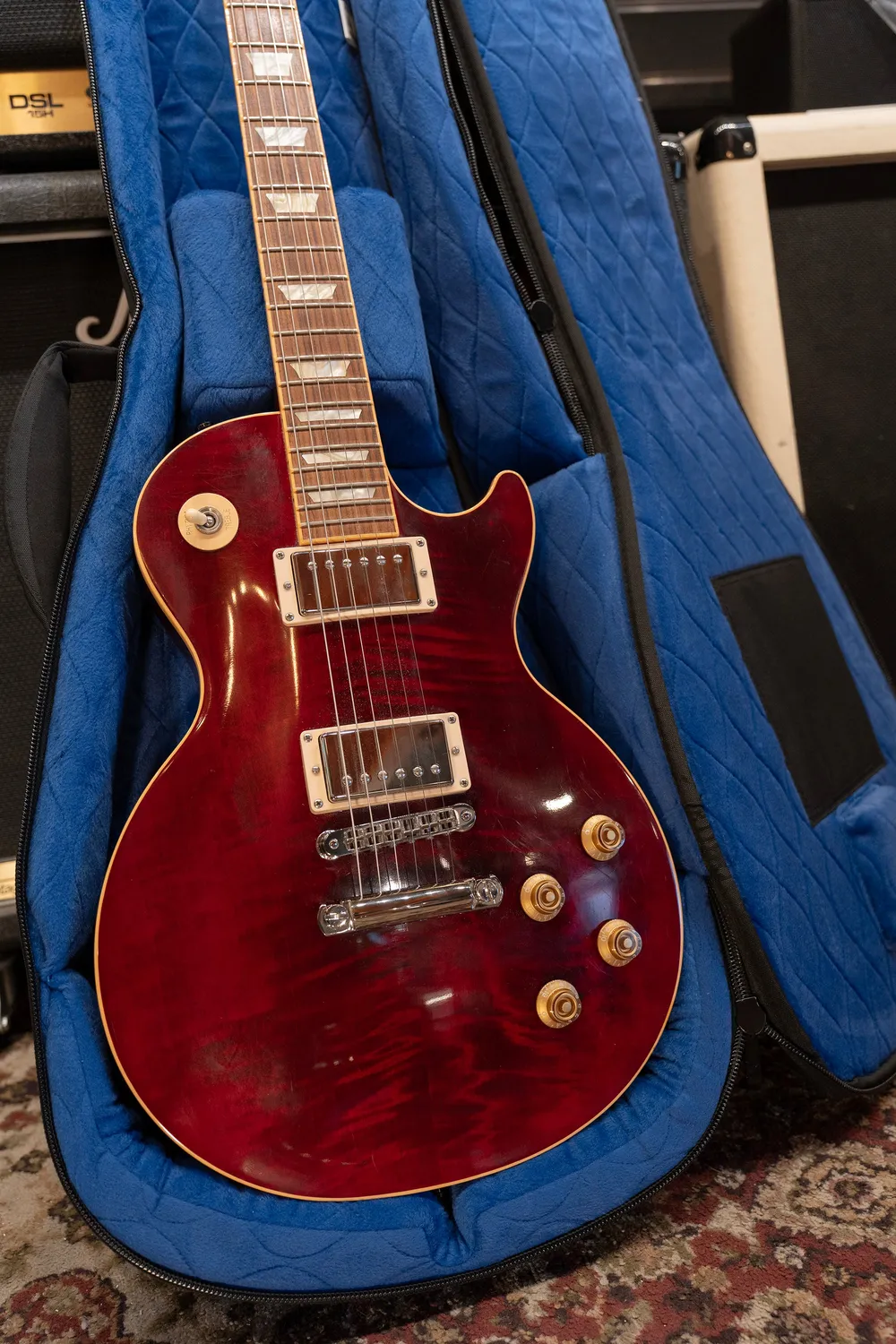 Reunion Blues RBX housse guitare LP Les Paul calage tête inclinée